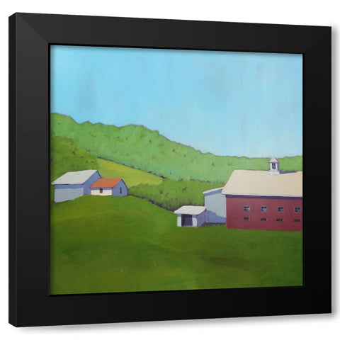 Primary Barns VI Black Modern Wood Framed Art Print by Young, Carol