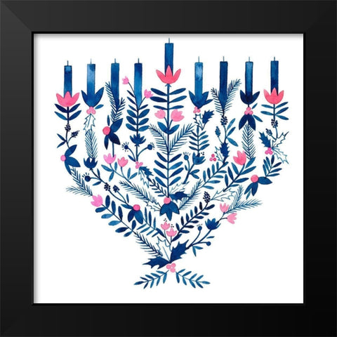 Boho Hanukkah II Black Modern Wood Framed Art Print by Popp, Grace