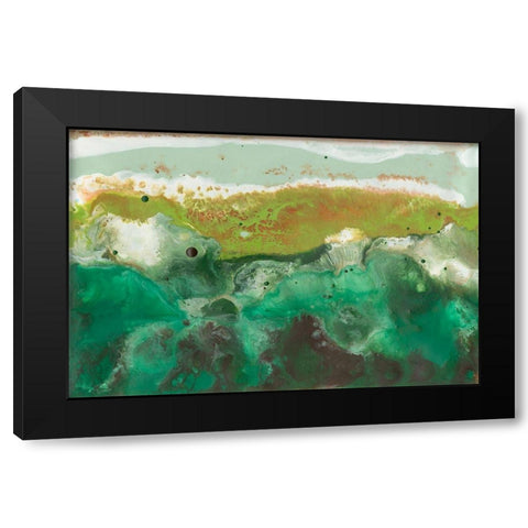 Emerald Atoll I Black Modern Wood Framed Art Print with Double Matting by Ludwig, Alicia
