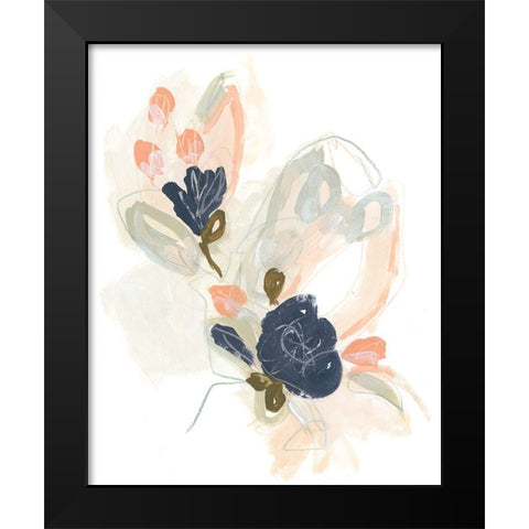 Posy Projection I Black Modern Wood Framed Art Print by Vess, June Erica