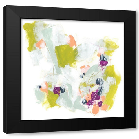 Palette Elegy II Black Modern Wood Framed Art Print with Double Matting by Vess, June Erica