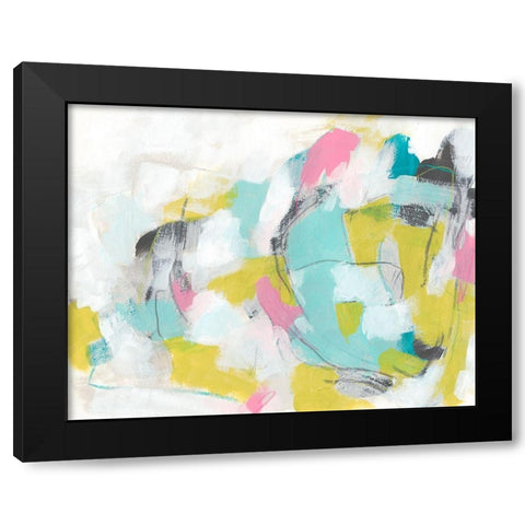 New Slang II Black Modern Wood Framed Art Print with Double Matting by Vess, June Erica