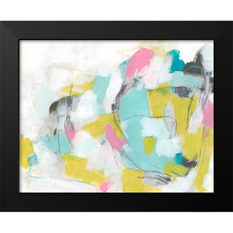 New Slang II Black Modern Wood Framed Art Print by Vess, June Erica