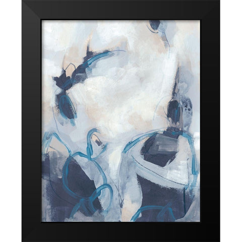Blue Process I Black Modern Wood Framed Art Print by Vess, June Erica