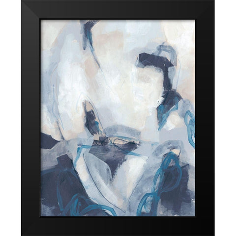 Blue Process II Black Modern Wood Framed Art Print by Vess, June Erica