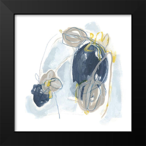 Garden Tumble I Black Modern Wood Framed Art Print by Vess, June Erica