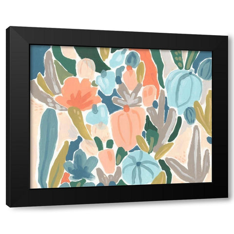 Meadow Gala II Black Modern Wood Framed Art Print by Vess, June Erica