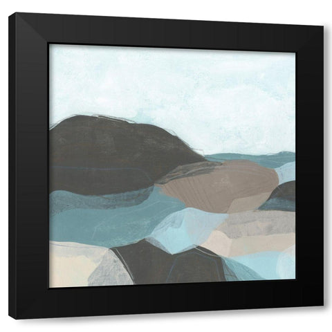 Riverbend Valley I Black Modern Wood Framed Art Print by Vess, June Erica