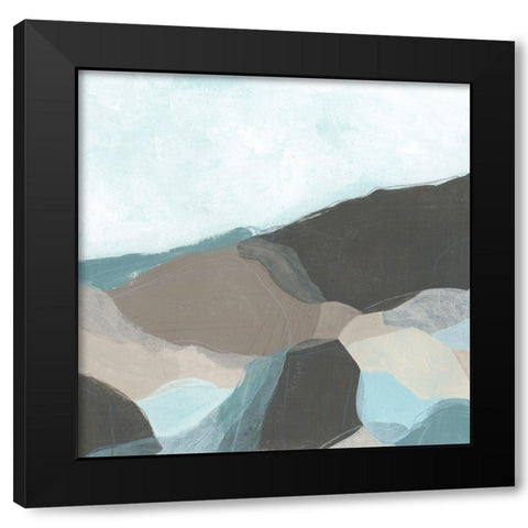 Riverbend Valley II Black Modern Wood Framed Art Print with Double Matting by Vess, June Erica