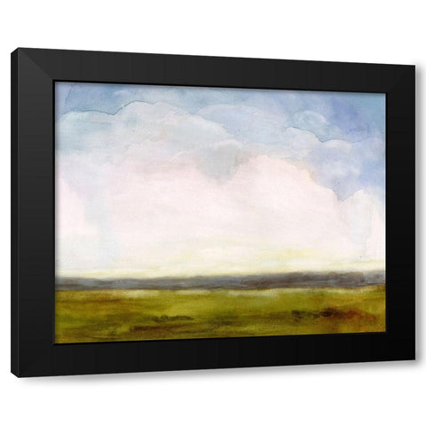 Cumulus Horizon II Black Modern Wood Framed Art Print with Double Matting by Borges, Victoria