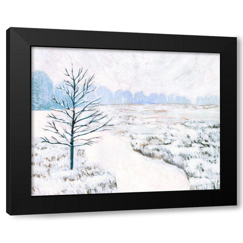 Frozen River Study I Black Modern Wood Framed Art Print by Borges, Victoria