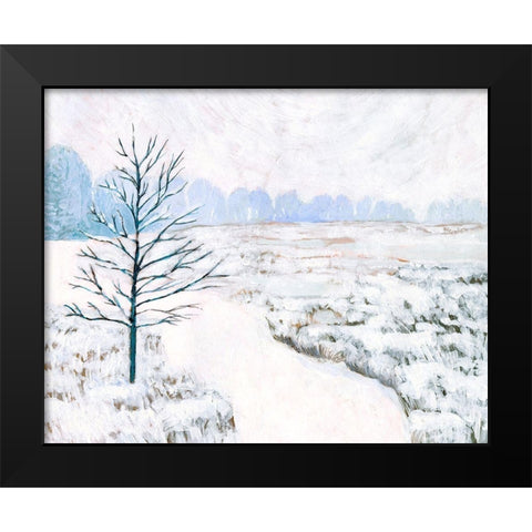 Frozen River Study I Black Modern Wood Framed Art Print by Borges, Victoria