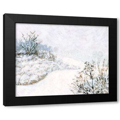 Frozen River Study II Black Modern Wood Framed Art Print with Double Matting by Borges, Victoria