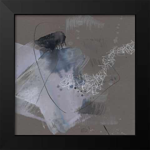 Matrix Pathways I Black Modern Wood Framed Art Print by Goldberger, Jennifer