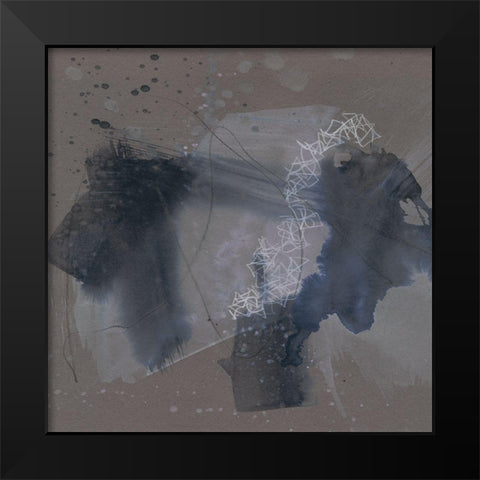 Matrix Pathways II Black Modern Wood Framed Art Print by Goldberger, Jennifer