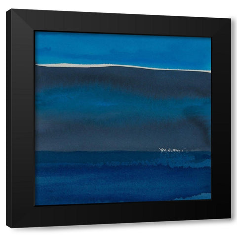 Sapphire Horizon II Black Modern Wood Framed Art Print with Double Matting by Delamater, Rob