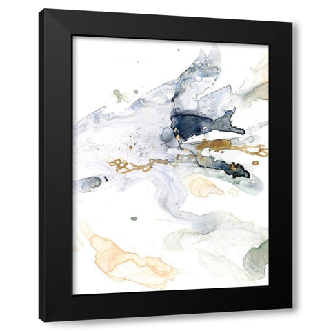Organic Interlace II Black Modern Wood Framed Art Print with Double Matting by Borges, Victoria