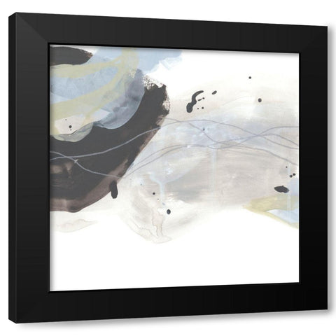 Wave Inflection II Black Modern Wood Framed Art Print with Double Matting by Vess, June Erica