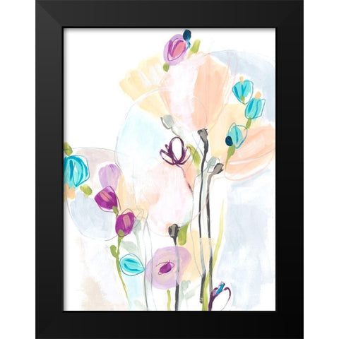 Scattershot Garden I Black Modern Wood Framed Art Print by Vess, June Erica