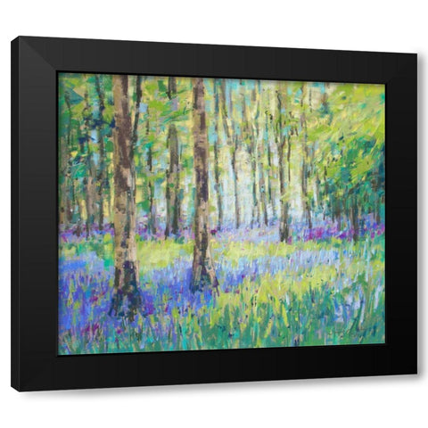 Bluebell Woods Black Modern Wood Framed Art Print with Double Matting by Gardner, Jennifer