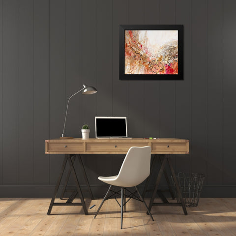 Red, White and Gold II Black Modern Wood Framed Art Print by Gardner, Jennifer