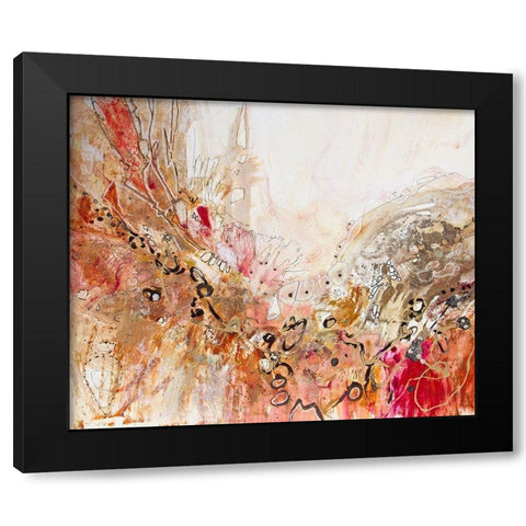 Red, White and Gold II Black Modern Wood Framed Art Print with Double Matting by Gardner, Jennifer