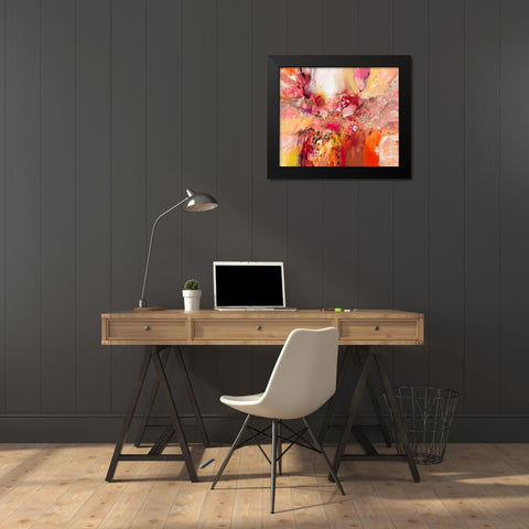 Red, White and Gold IV Black Modern Wood Framed Art Print by Gardner, Jennifer