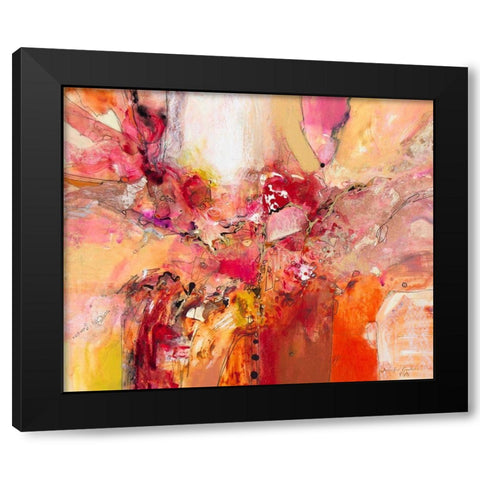 Red, White and Gold IV Black Modern Wood Framed Art Print with Double Matting by Gardner, Jennifer