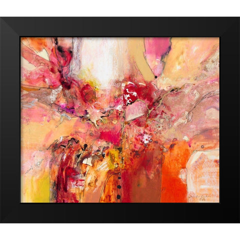 Red, White and Gold IV Black Modern Wood Framed Art Print by Gardner, Jennifer