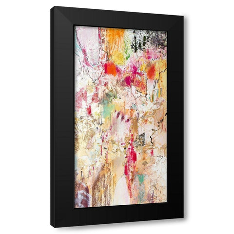 Vertical Reds II Black Modern Wood Framed Art Print with Double Matting by Gardner, Jennifer