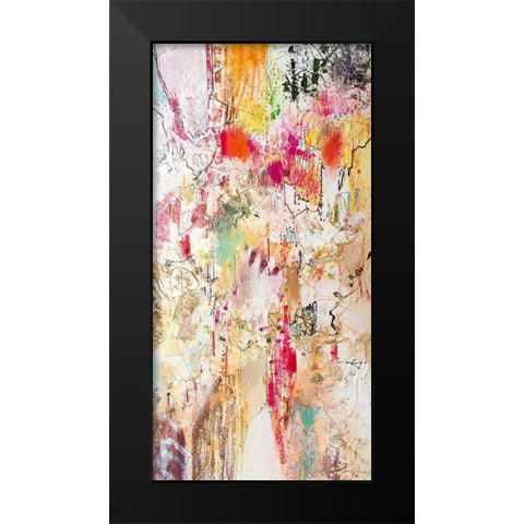 Vertical Reds II Black Modern Wood Framed Art Print by Gardner, Jennifer