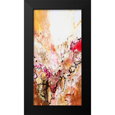 Vertical Reds III Black Modern Wood Framed Art Print by Gardner, Jennifer