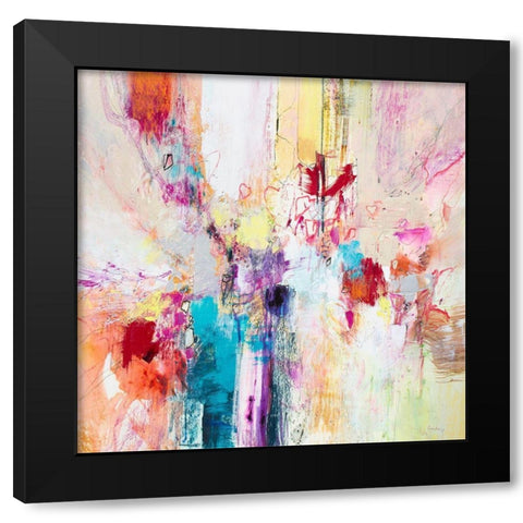 Fiesta III Black Modern Wood Framed Art Print with Double Matting by Gardner, Jennifer