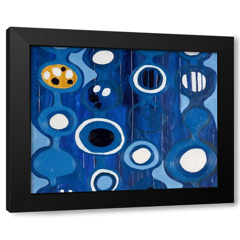 Big Blue I Black Modern Wood Framed Art Print by Ferrell, Erin McGee