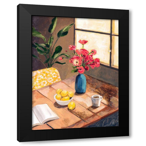 Tabletop II Black Modern Wood Framed Art Print by Borges, Victoria