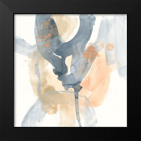 Liquid Blueprint VI Black Modern Wood Framed Art Print by Vess, June Erica