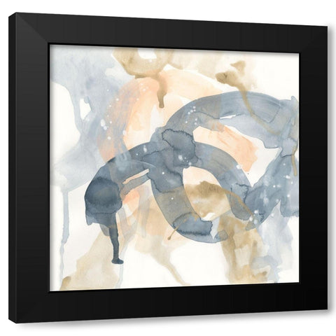 Liquid Blueprint VII Black Modern Wood Framed Art Print with Double Matting by Vess, June Erica