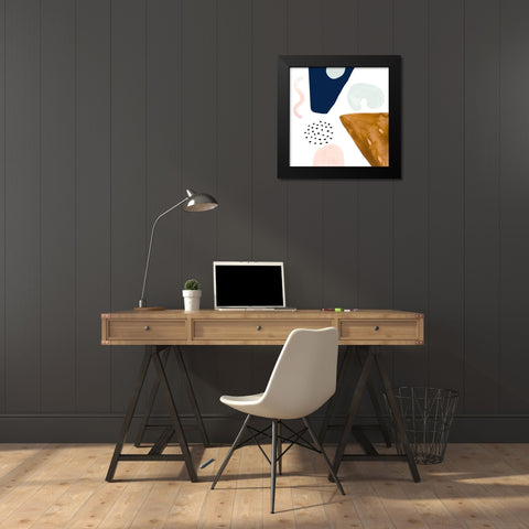 Double Scoop IV Black Modern Wood Framed Art Print by Borges, Victoria