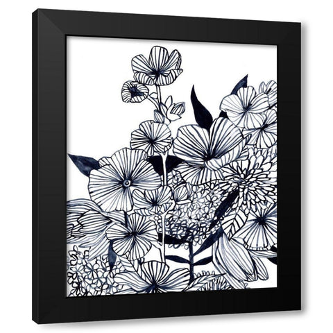 Wildflower Tangle III Black Modern Wood Framed Art Print by Scarvey, Emma