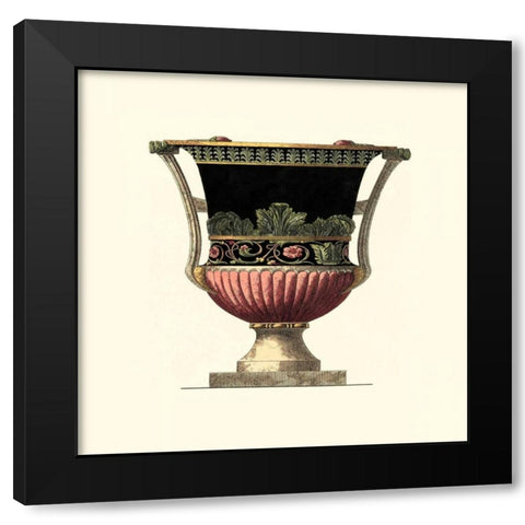 Large Giardini Urn I Black Modern Wood Framed Art Print by Giardini, Giovanni