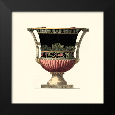 Large Giardini Urn I Black Modern Wood Framed Art Print by Giardini, Giovanni