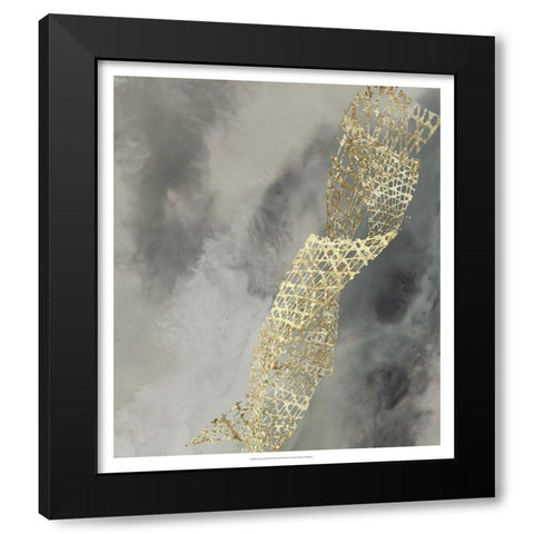 Custom Cloud Matrix III Black Modern Wood Framed Art Print with Double Matting by Goldberger, Jennifer