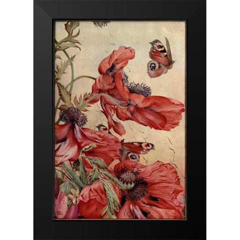 Garden Fantasy III Black Modern Wood Framed Art Print by Unknown