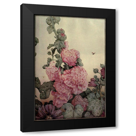 Garden Fantasy IV Black Modern Wood Framed Art Print by Unknown