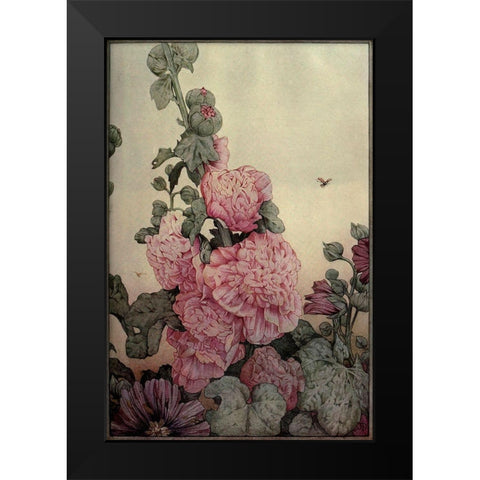 Garden Fantasy IV Black Modern Wood Framed Art Print by Unknown
