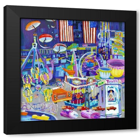 Funlands I Black Modern Wood Framed Art Print by Grim, Tara Funk