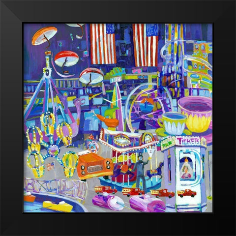 Funlands I Black Modern Wood Framed Art Print by Grim, Tara Funk