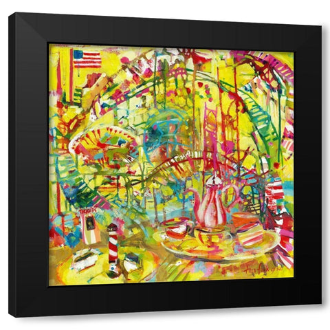 Funlands II Black Modern Wood Framed Art Print by Grim, Tara Funk