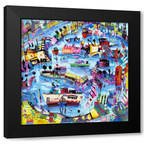 Funlands III Black Modern Wood Framed Art Print by Grim, Tara Funk