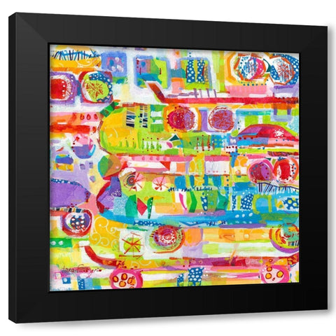 Funlands IV Black Modern Wood Framed Art Print with Double Matting by Grim, Tara Funk